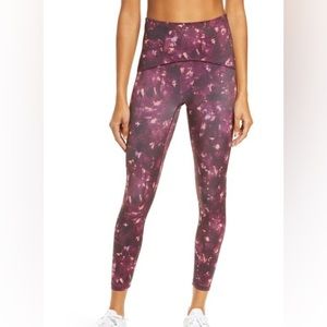 Spanx Booty Boost® Active Printed 7/8 Leggings - Wine/Orange Tie Dye / M